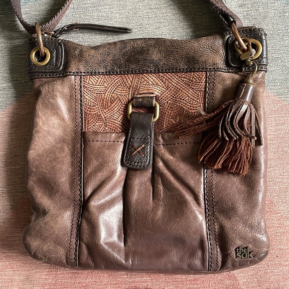 The Sak Genuine Leather Crossbody Bag Beautiful Brown - Picture 7 of 16